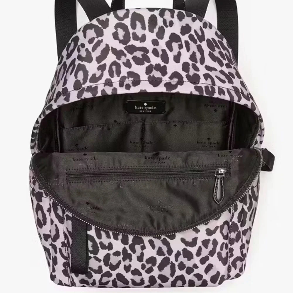 Kate Spade Chelsea Spotted Leopard Medium Backpack Violet Mist NWT
